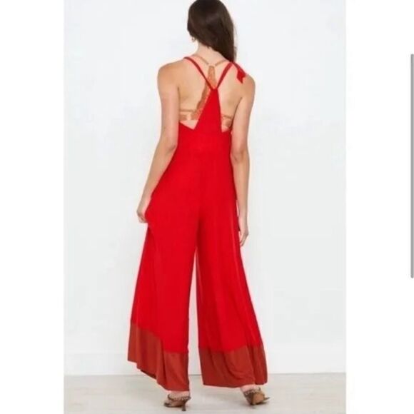 NWT We are HAH Jump To It Red Jersey Jumpsuit Pants - Picture 3 of 11